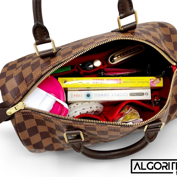 💎Louis Vuitton Speedy 35 Purse Organizer Insert Damier Abene Red 🔥 - Picture 6 of 8